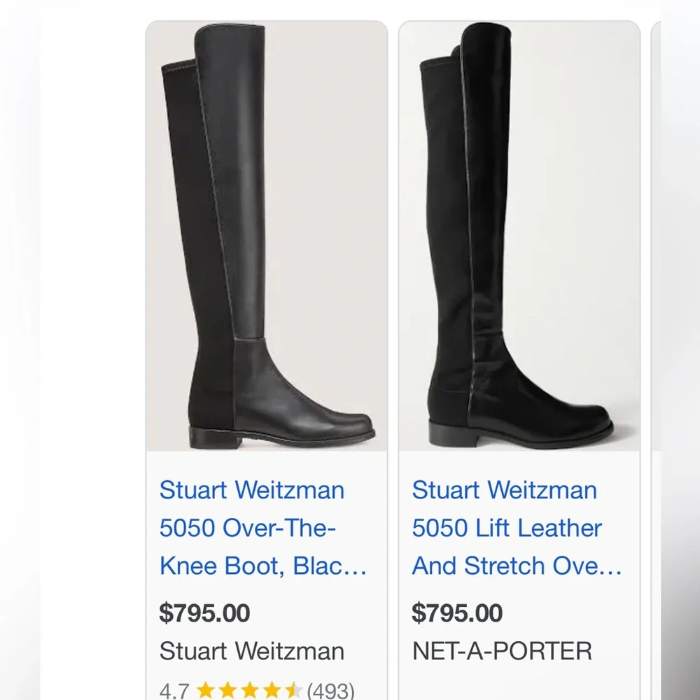 Stuart Weitzman 5050 Bold Leather Over-The-Knee Boots size 6.5 New Retaill $795